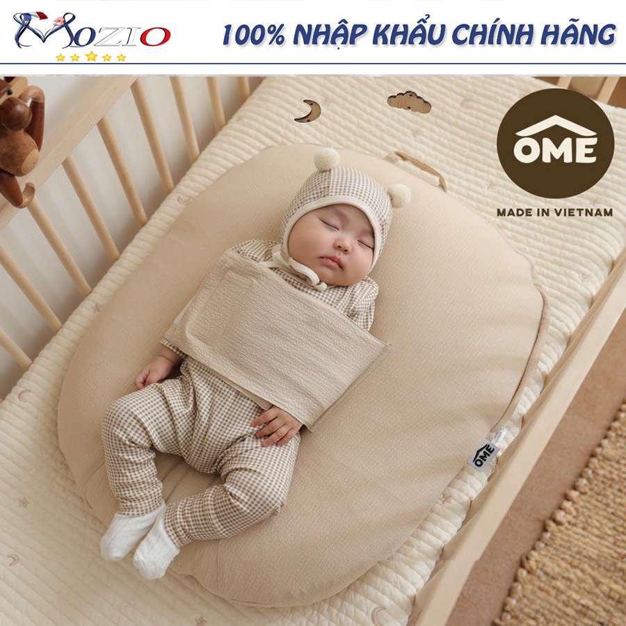 Gối chống trào ngược cho bé có đai chống giật mình chính hãng Ome | Gối chống trào ngược cho bé sơ sinh