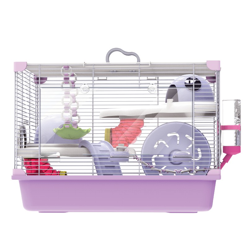 Lồng thế giới hoa oải hương 2 tầng dành cho mọi hamster