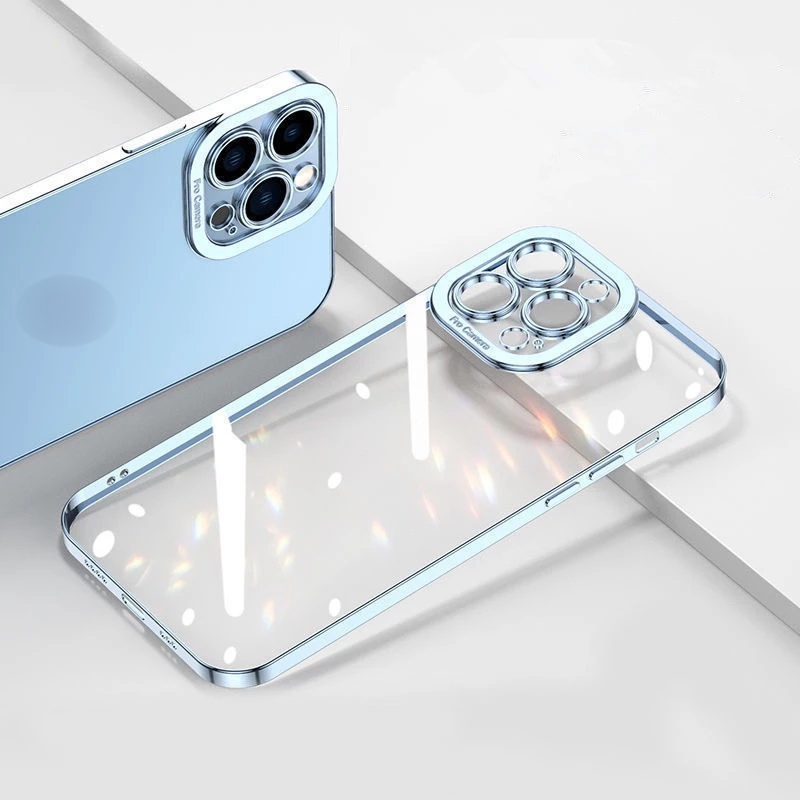 Ốp Điện Thoại Trong Suốt Mạ Điện Thời Trang Cho IPhone 13 Pro Max/12/11/XS/ XR/ X/ I13/ Promax/