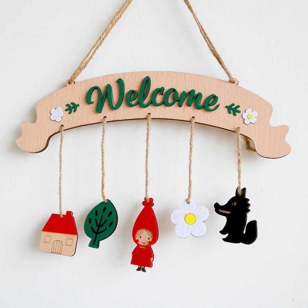 Bảng gỗ trang trí WELCOME