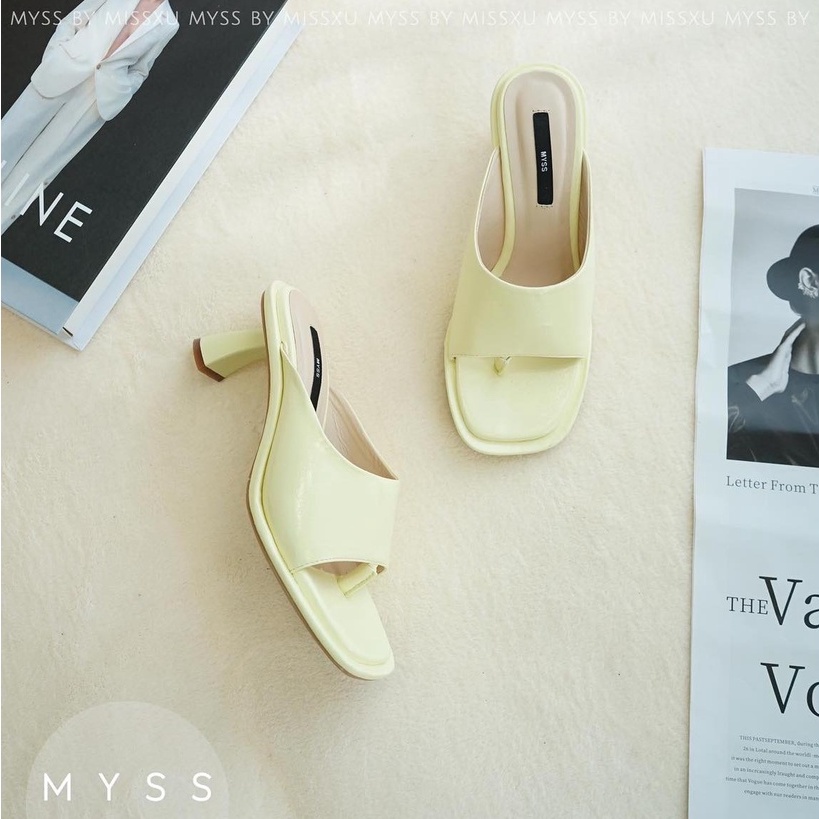 Giày guốc nữ khoét eo phối gót ngựa 5 cm cao cấp thời trang MYSS - SU161