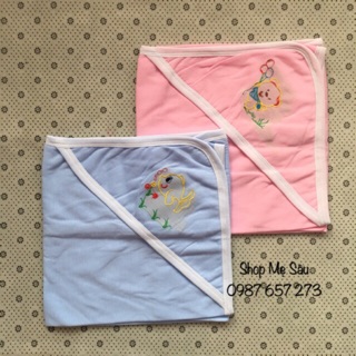 Chăn ủ mùa hè có mũ (Cotton 2 lớp)