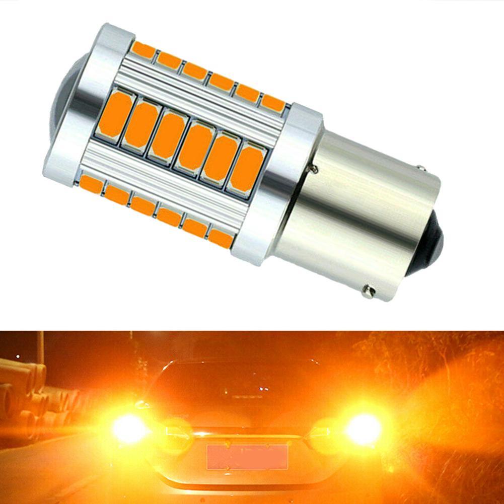 1 Bóng Đèn LED Phanh 1156 BAU15S PY21W 33 SMD 5730 LED T1H3 Amber J3U2 P1L4 Mới