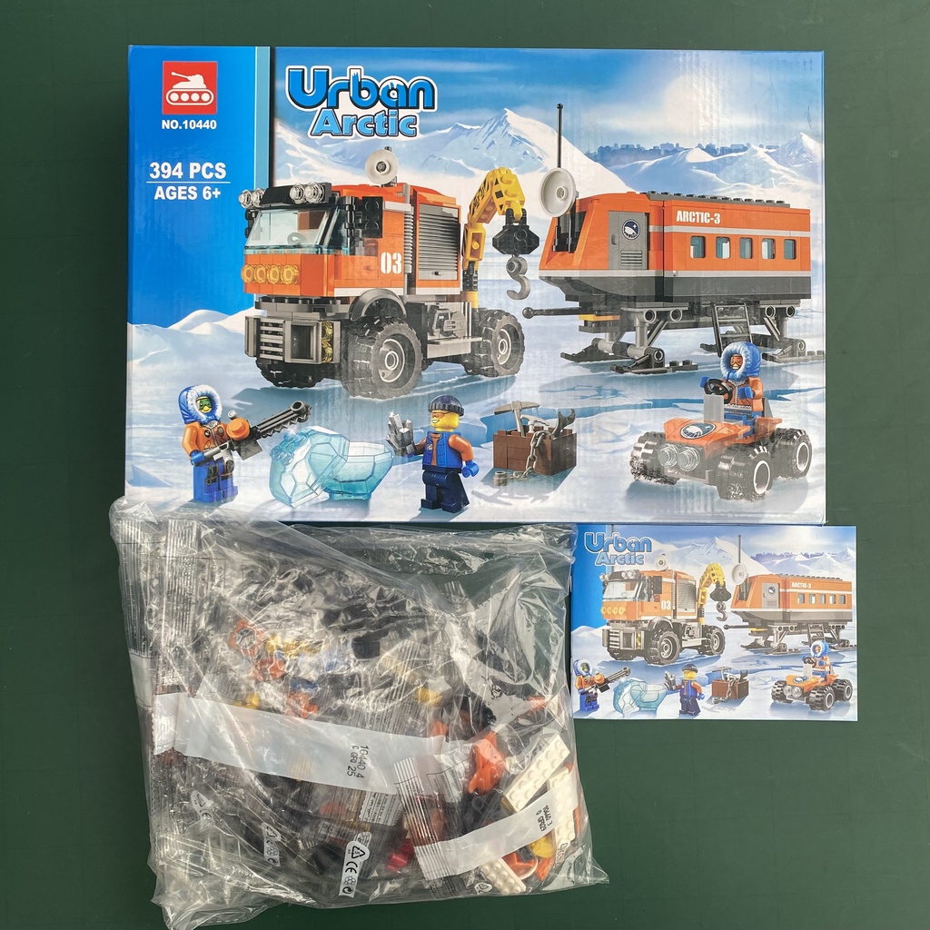 Lego xếp hình lắp ráp Urban Arctic 10440 Đội thám hiểm bắc cực 394pcs