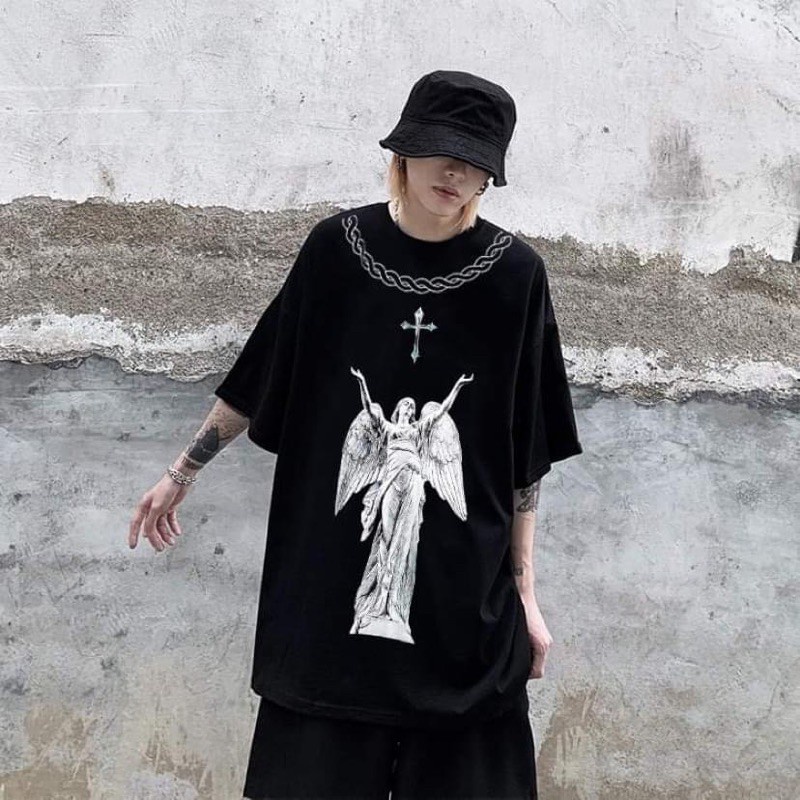 Áo thun tay lỡ Mikenco nữ thần Maria MOSSSHOP - Áo phông nam nữ unisex phong cách hàn quốc ulzzang form rộng 65kg