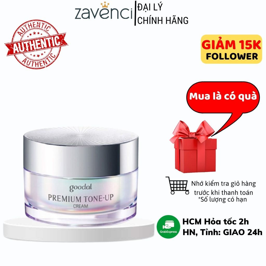 Kem dưỡng da GOODAL Premium Snail Tone Up Cream dưỡng trắng da 10ml - ZAVENCI Official