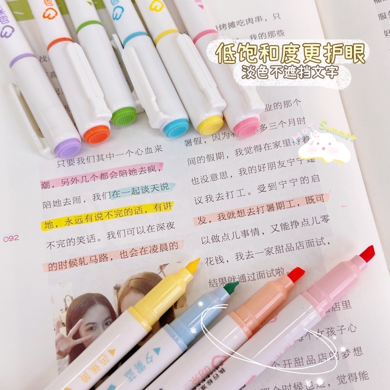 Set 6 bút highlight nhiều màu pastel ✨✨✨✨