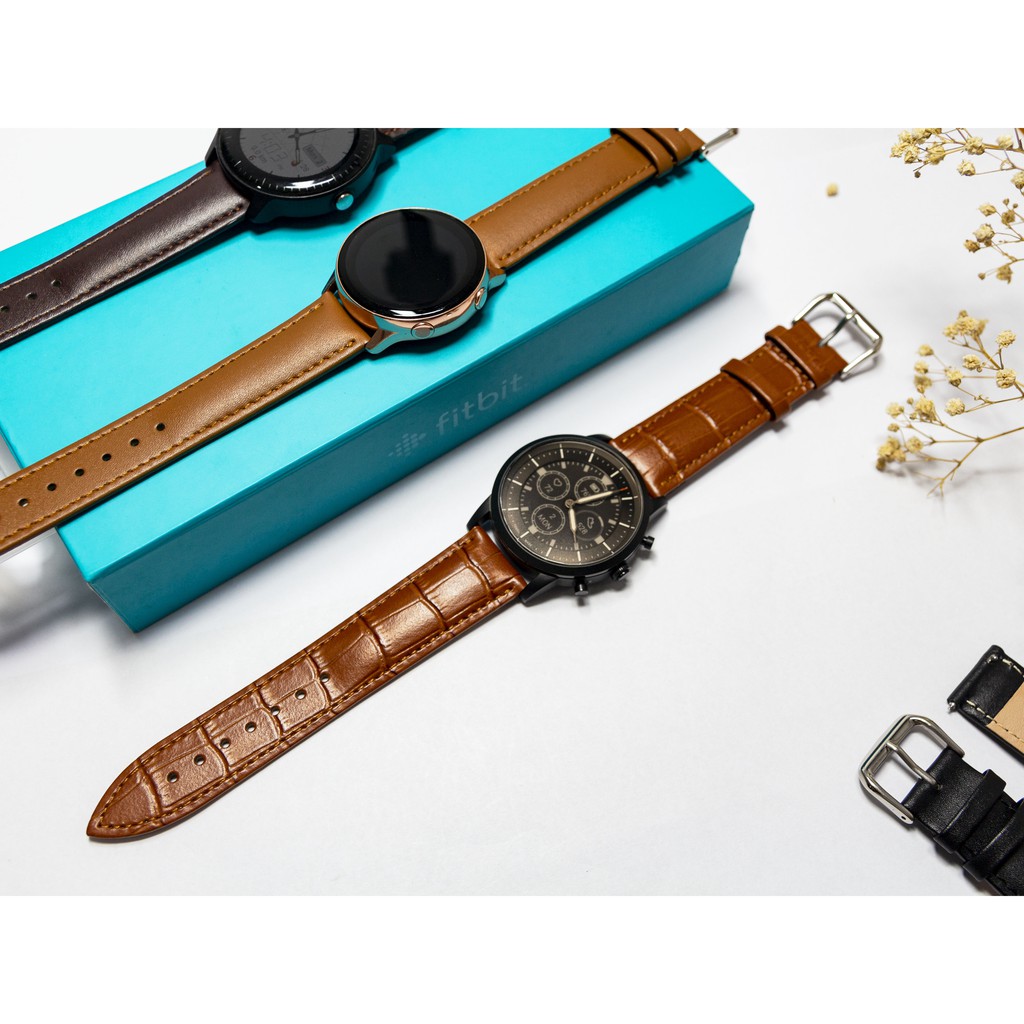 DÂY DA BÒ 20MM, 22MM CHỐT THÔNG MINH CHO SMART WATCH [SAMSUNG, HUAWEI, MITFIT, TICWATCH, FOSSIL...]