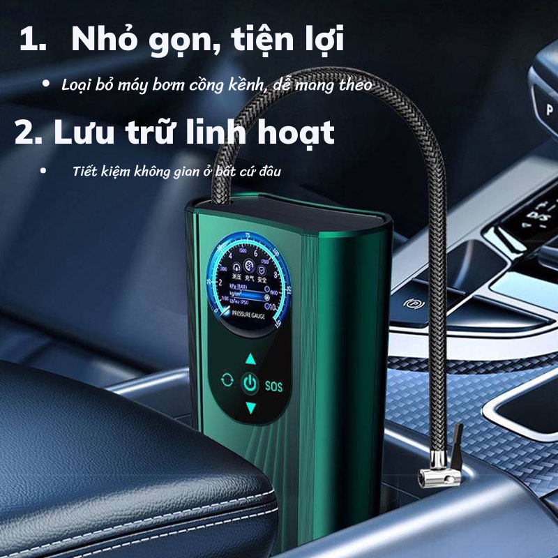 Bơm Ô Tô Bơm Điện Cho Xe Hơi Nhanh Chóng Tiện Lợi Bơm Nhanh Thiết Kế Mới Nhất Nhỏ Gọn titan.st