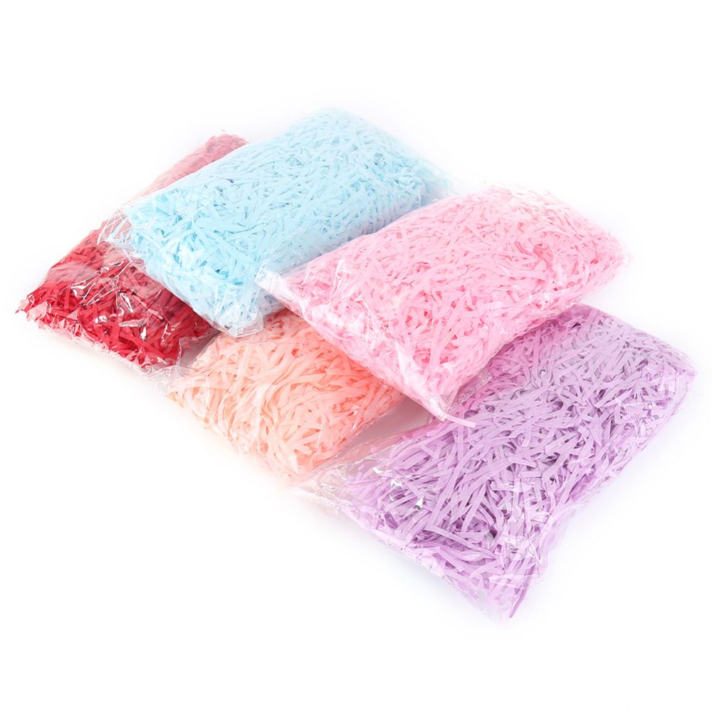 Giấy vụn WUWOWU 20g nhiều màu sắc dùng để gói quà thủ công DIY