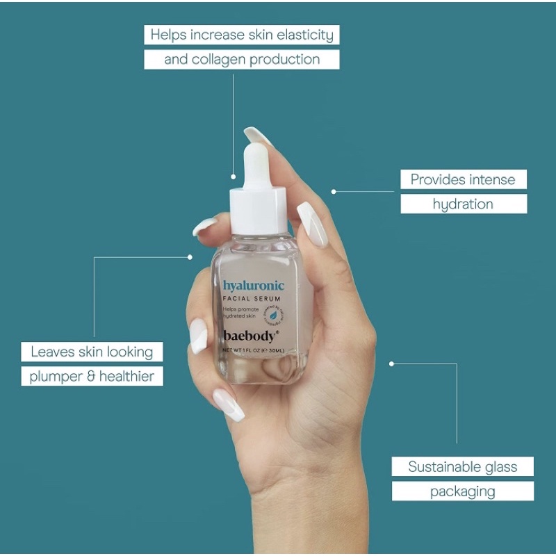 Serum cấp nước, chống lão hoá, mờ Thâm Hyaluronic Baebody 30ml USA