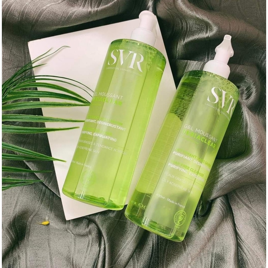 Sữa Rửa Mặt SVR Sebiaclear Gel Moussant Cho Da Dầu Mụn Loại Bỏ Tế Bào Da Chết 55ml-200ml-400ml