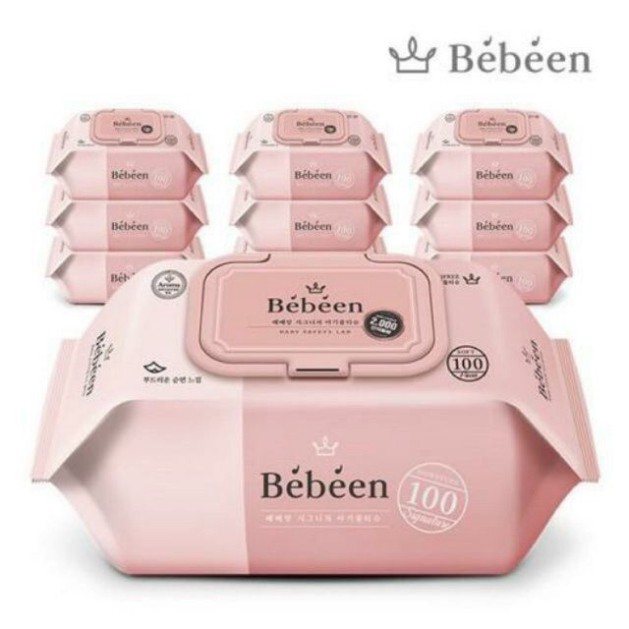 Khăn giấy ướt Bébéen Hàn Quốc (100 tờ không mùi)