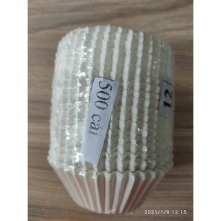 GIẤY LÓT BÁNH MUFFIN, CUPCAKE GIẤY MÀU TRẮNG SỐ 12 - 500 CÁI