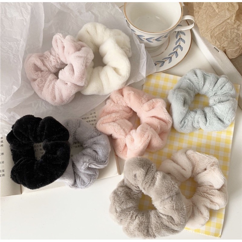 Cột tóc scrunchies bông dễ thương 9 màu sắc