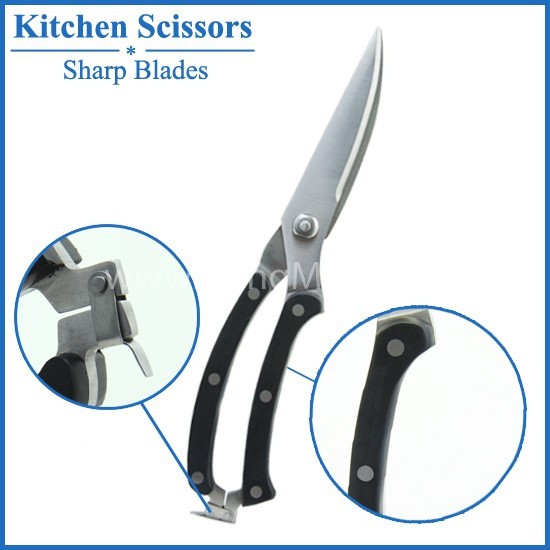 Kéo cắt gà Kitchen Scissors (Bạc phối đen) Ms-55