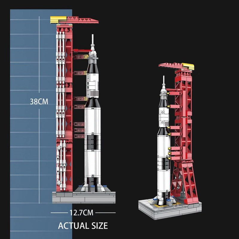 Mô hình lắp ráp lego hình tên lửa sáng tạo cho trẻ em gồm 425 mảnh