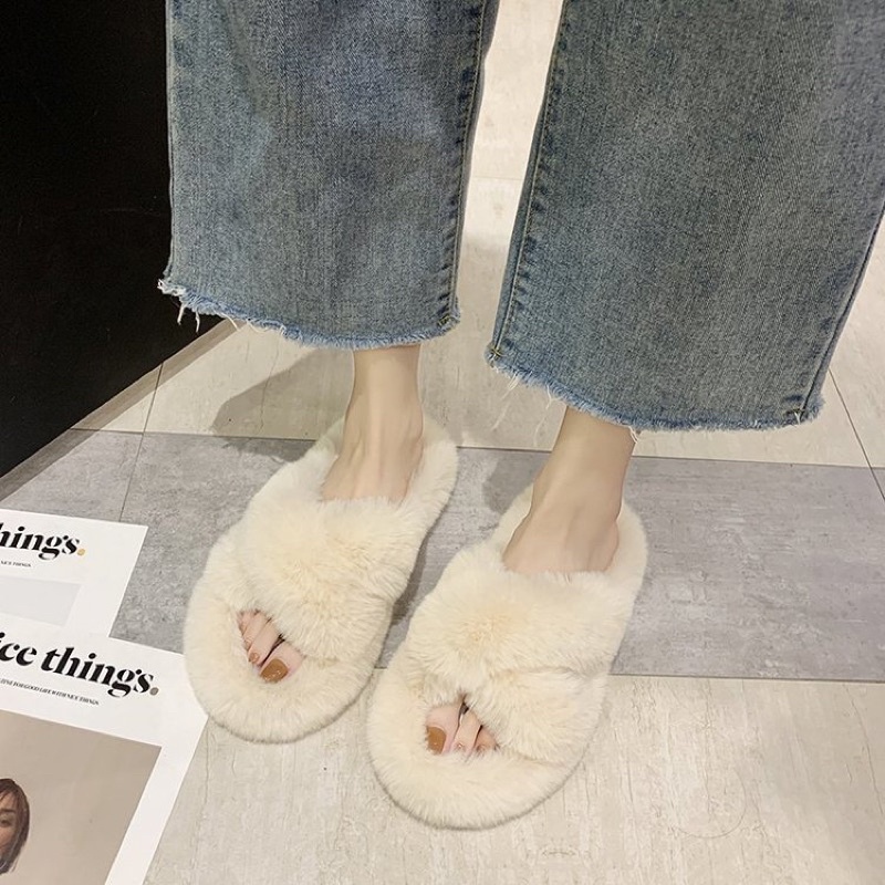 (HÀNG CÓ SẴN) Dép lê lông mềm quai chéo BIG SIZE 40-41-42