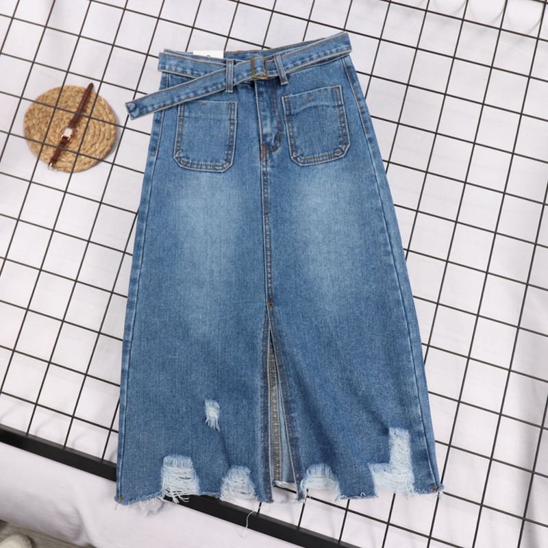 Chân váy bò váy dài váy chữ A ulzzang 2019 | BigBuy360 - bigbuy360.vn