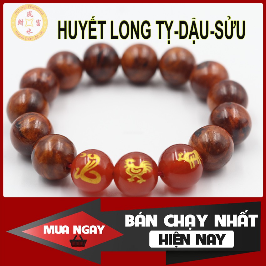 Vòng tay Tam hợp Huyết Long Tỵ - Dậu - Sửu