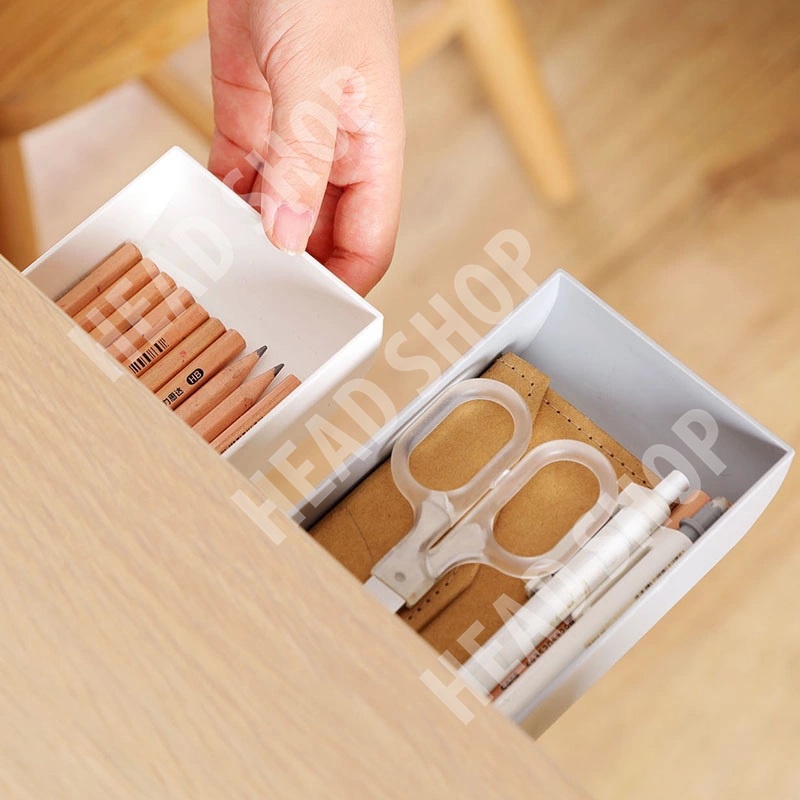 Hộc dán ngăn kéo dán gầm bàn mini để đồ tiện ích cực gọn gàng mã NK HeadShop