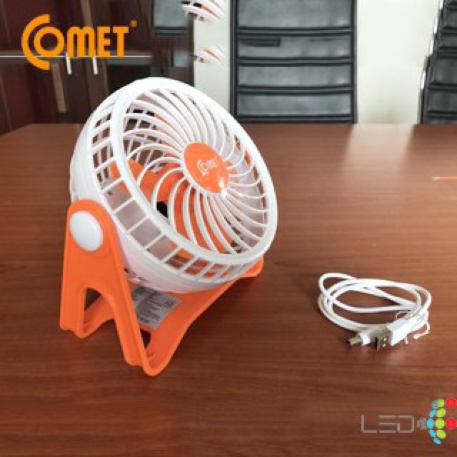 Quạt sạc mini Comet CRF0105 2.5W (Trắng phối cam)