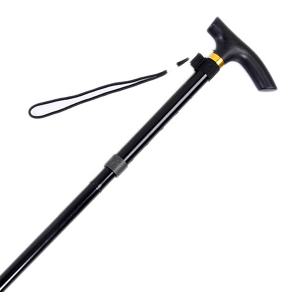 [GLOBAL] Adjustable Collapsible Canes Portable Walking Aid Sticks for Seniors with Cushion Handle for Outdoor Trekking