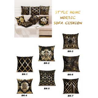 Gối tựa hoạ tiết nhũ đen