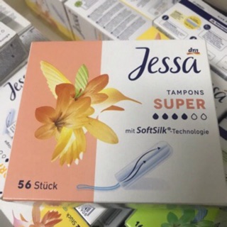 Tampon Jessa super 56 cái - băng vệ sinh ống nút của Đức