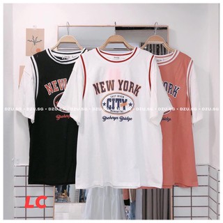 Áo thun freesize cho nam nữ phối new york siêu đẹp