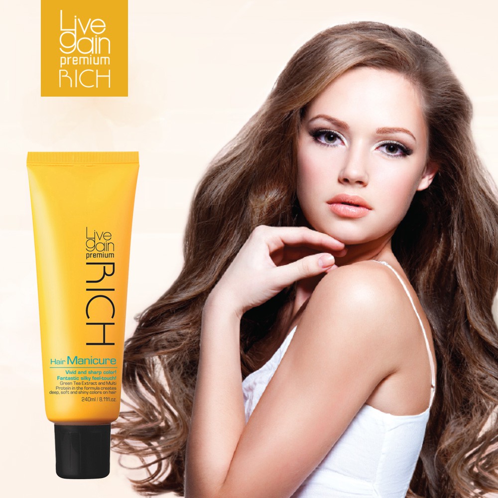 Màu Dưỡng Phủ Bóng Livegain Premium Rich Hair Manicure 240ml Hàn Quốc