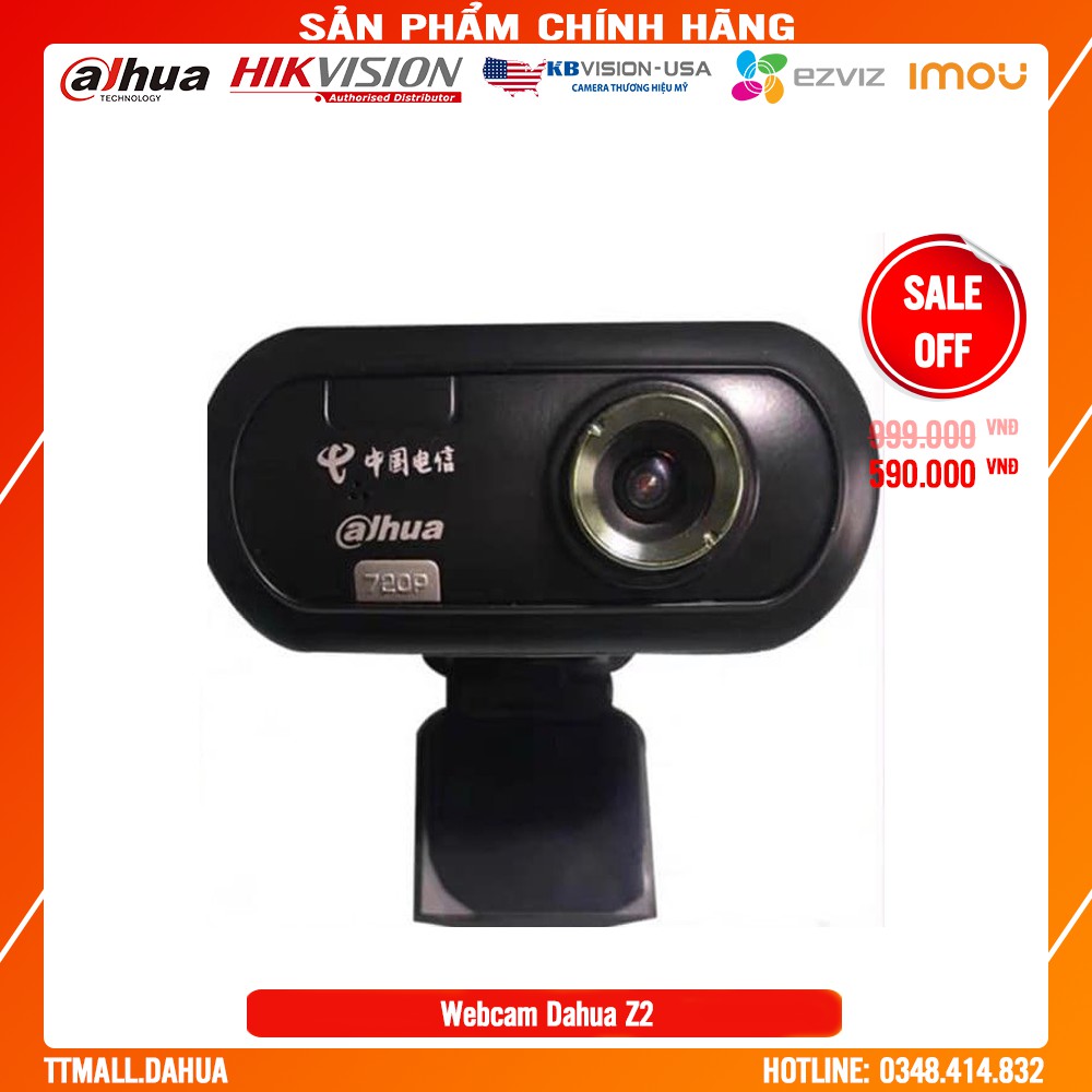 Webcam Dahua Z2 720P HD siêu nét Hỗ trợ dạy học trực tuyến Có Micro
