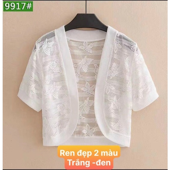 Áo khoác ren nữ tay ngắn khoác nhẹ