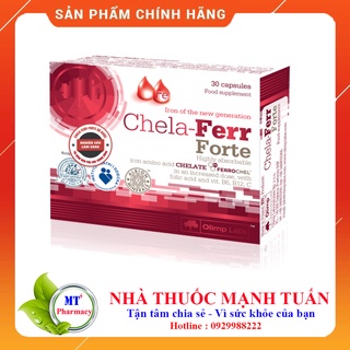 Chela Ferr Forte - Sản phẩm bổ sung sắt hữu cơ cho phụ nữ mang thai và cho con bú - hộp 30 viên