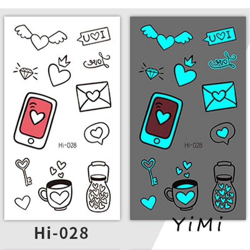 Miếng Dán Hình Xăm Phát Quang Chống Thấm Nước Hình Bướm Độc Đáo