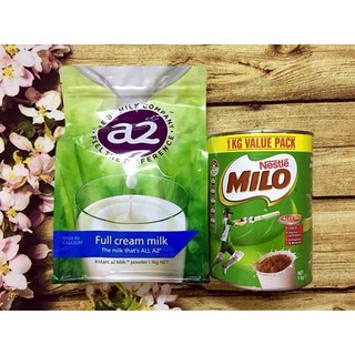 Date t9/2021 COMBO SỮA A2 và Milo 1kg