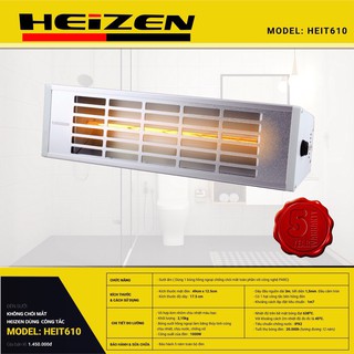 Mua Đèn sưởi không chói mắt Heizen dùng công tắc HEIT610 - Bảo hành 5 năm toàn bộ đèn