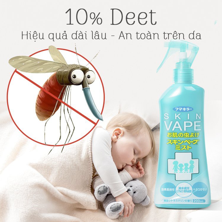 Xịt chống muỗi và côn trùng cho bé nội địa Nhật 200mL