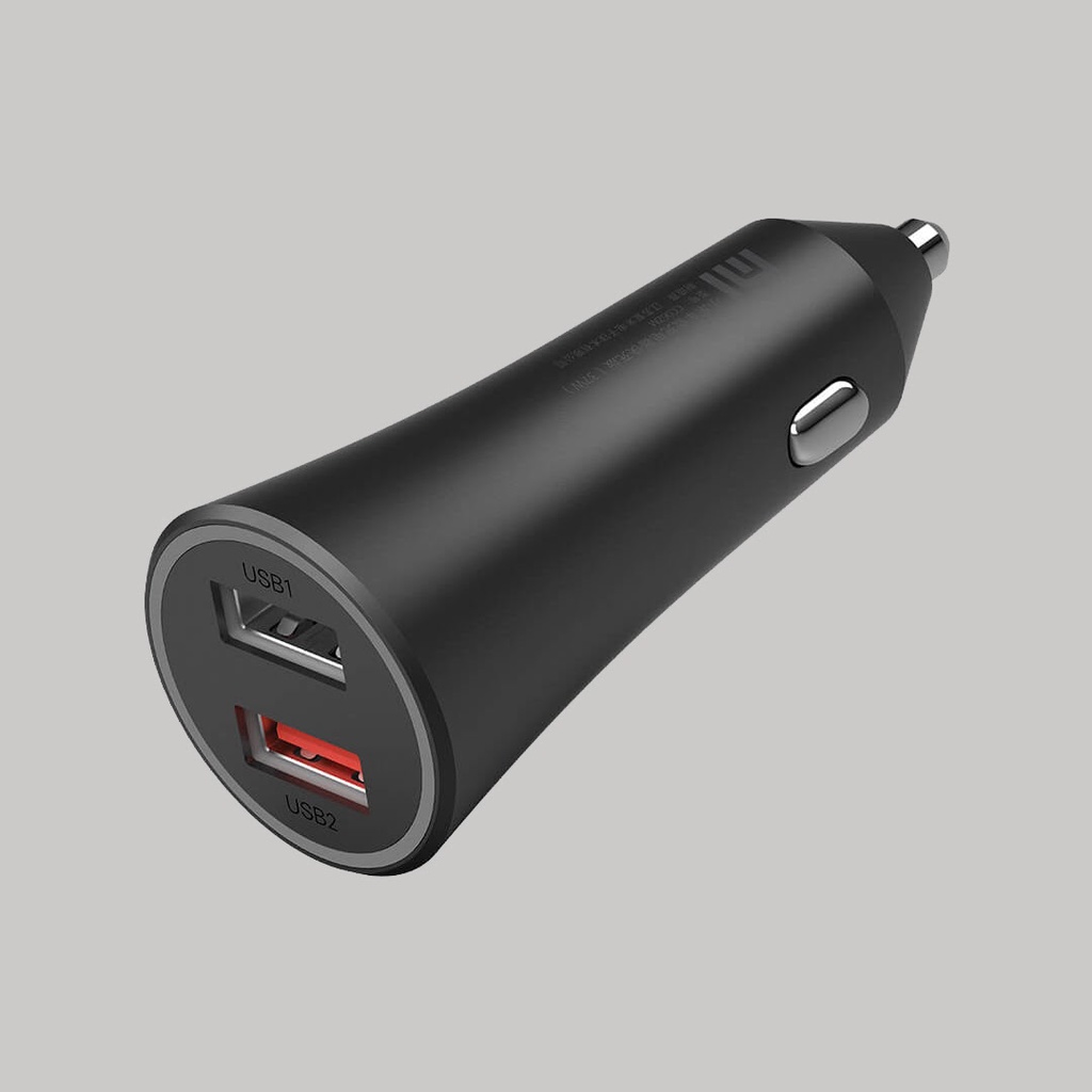 Tẩu sạc Xiaomi gắn xe hơi sạc nhanh 2 cổng Usb 27W - 18W- Chính hãng