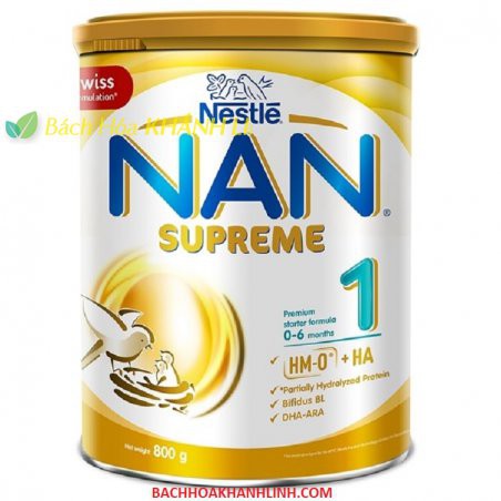 Sữa Nan Supreme 1 Cho Trẻ dị ứng đạm sữa bò 0-6 Tháng, 800g