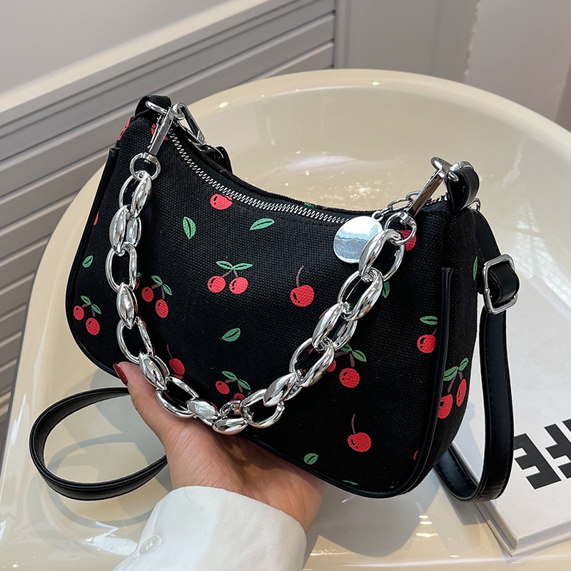 IELGY Túi Đeo Vai In Họa Tiết cherry Phong Cách Hàn Quốc Xinh Xắn Cho Nữ
