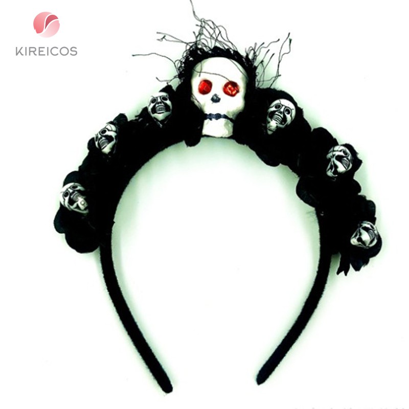 Cài Tóc Đầu Lâu Đủ Mẫu Halloween Cực Hot Tông Đen