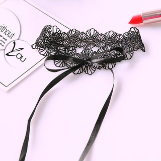 Combo 2 vòng cổ choker phối ren cá tính ( Đen+ trắng)