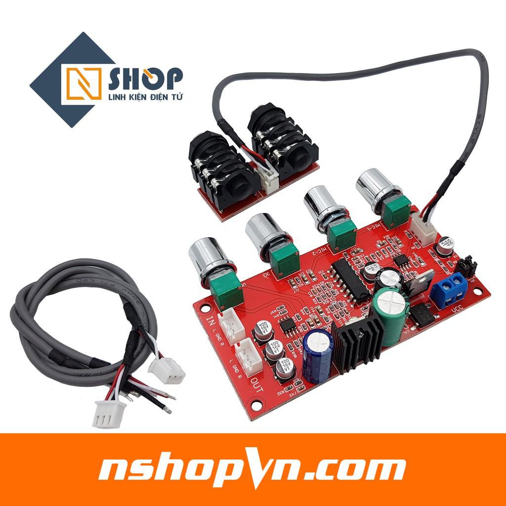 Mạch karaoke PT2399 AD828 sử dụng nguồn DC hoặc nguồn biến áp Chip AC PT2399 + AD828