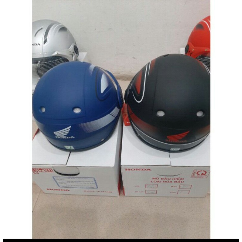 Mũ bảo hiểm honda nửa đầu matt có kính