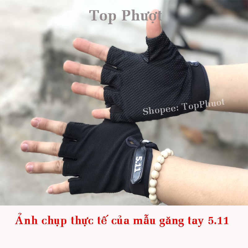 Găng tay xe máy 5.11 hở ngón - Bao tay chống nắng, chống tia Uv - Hàng Loại 1 tốt nhất