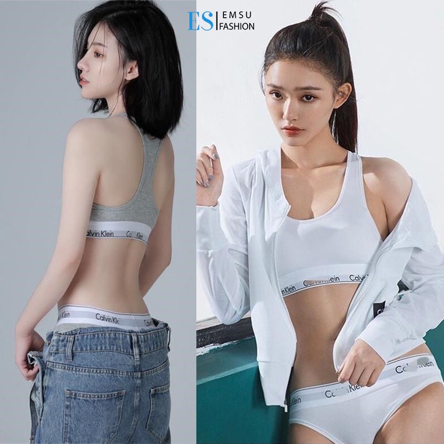 Bộ đồ lót thể thao CK cao cấp có đệm mút cotton co dãn 4 chiều  - CK3