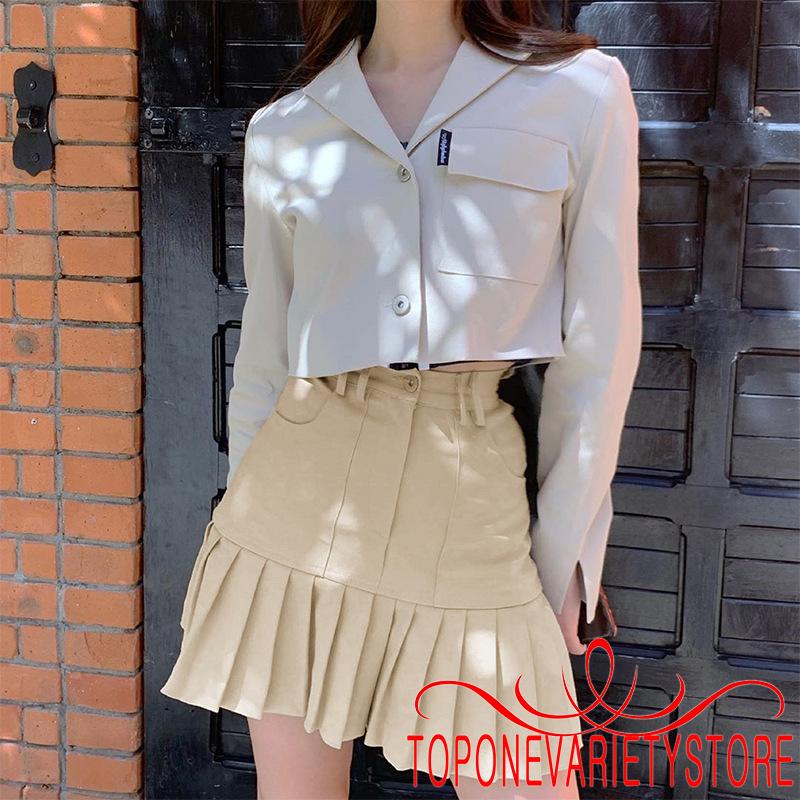 Chân váy chữ A xếp ly thời trang cá tính cho nữ | BigBuy360 - bigbuy360.vn