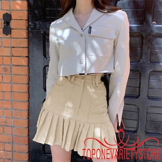 Chân váy chữ A xếp ly thời trang cá tính cho nữ