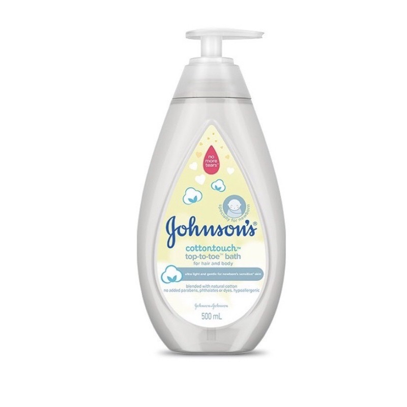 Sữa tắm gội toàn thân Johnson's baby Top to toe/ Cotton touch 500ml